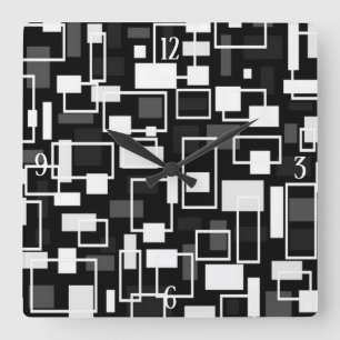 Mod Geometrisch zur Mitte Quadratische Wanduhr