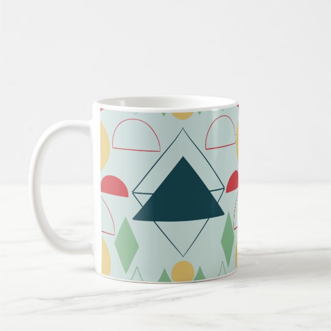 Mod Geometrische Minze aus dem Mittelalter Kaffeetasse (Links)