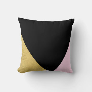 Mod Glachs-Dreiecke aus Schwarz und Rosa Kissen