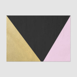 Mod Glachs-Dreiecke aus Schwarz und Rosa Seidenpapier