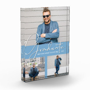 Mod Graduate Collage on Powder Blue Fotoblock