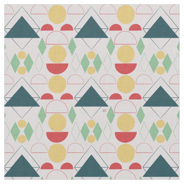 Mod Gray Geometric  Stoff (Nahaufnahme)