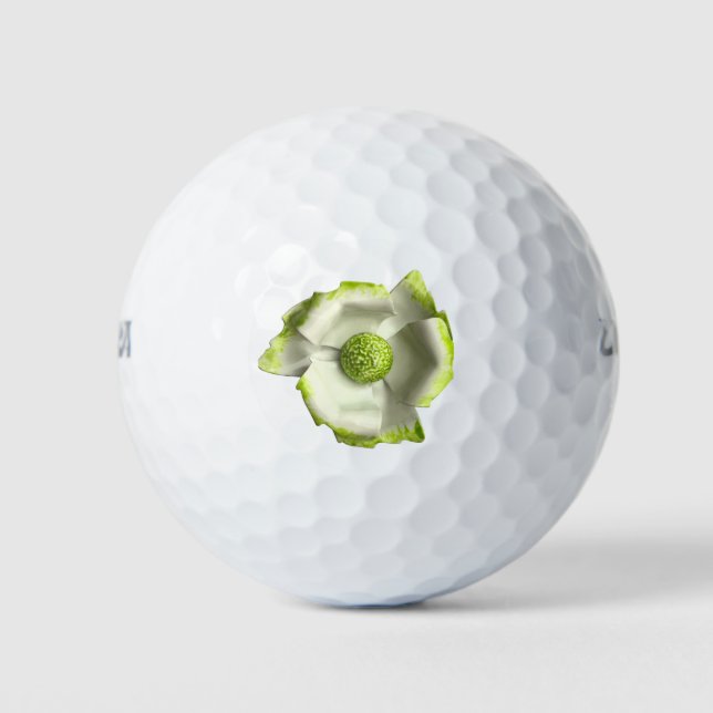 MOD Green Magnolia Blume Anpassen der Logo-Blume Golfball (Vorderseite)