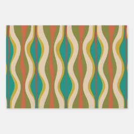 Mod Groove Retro Muster Geschenkpapier Set