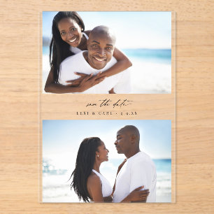 MOD H Duo Foto Save the Date Acryleinladungen