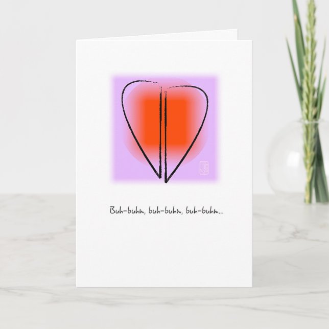 MOD Heart Liebe Herzschlag Herz Valentine Karte (Vorderseite)