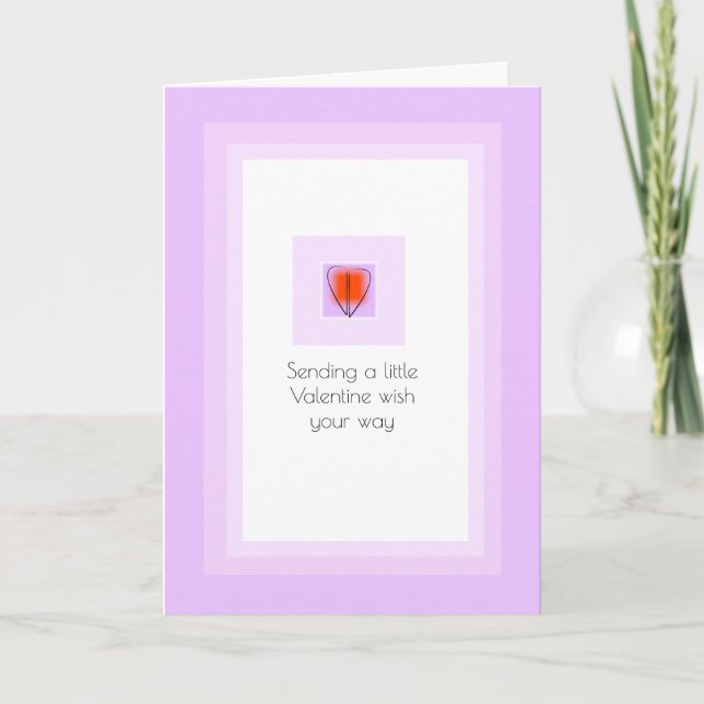 MOD Heart Liebe Sendet ein wenig Wish Valentine Karte (Vorderseite)