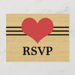 Mod Heart UAWG Postcard, Rot Einladungspostkarte