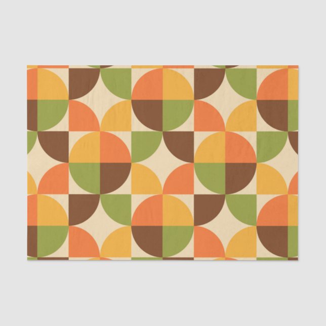 Mod-Herbst für geometrisches Muster Seidenpapier (Vorderseite)