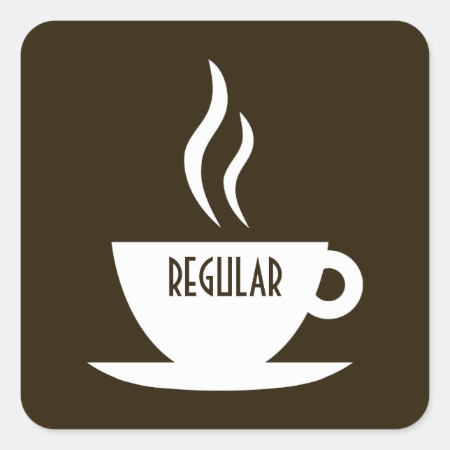 Mod-Kaffee: normal Quadratischer Aufkleber (Vorderseite)