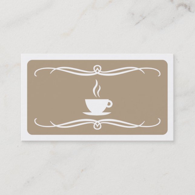 Mod-Kaffee-Tasse (Farbe anpassbar) Visitenkarte (Vorderseite)