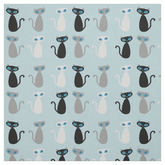 Mod-Katzen-multi Gewebe Stoff (Muster)