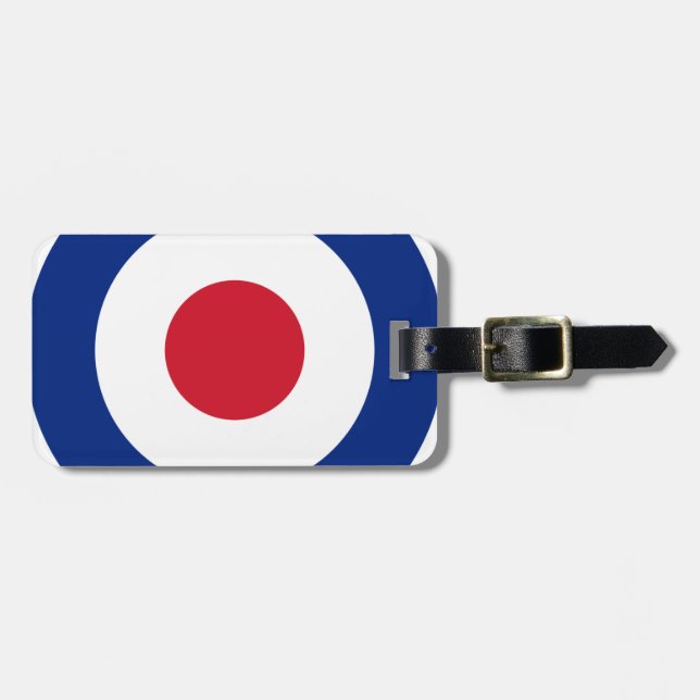 Mod - klassisches Roundel - Gepäckanhänger (Vorderseite horizontal)