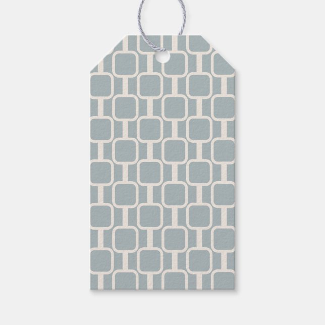 Mod Links Retro Modernes geometrisches Muster Geschenkanhänger (Vorderseite)
