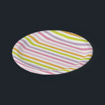 Mod Mama Baby Dusche Custom Paper Teller<br><div class="desc">Dieser Papierappetizer oder die Kuchenplatte passen perfekt zur Mod Mama Babydusche. Die hellen,  fröhlich farbenen Streifen verleihen Ihrem modernen Party ein harmonisches Ambiente,  ohne sich zu verwechseln.</div>