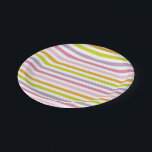 Mod Mama Baby Dusche Custom Paper Teller<br><div class="desc">Dieser Papierappetizer oder die Kuchenplatte passen perfekt zur Mod Mama Babydusche. Die hellen, fröhlich farbenen Streifen verleihen Ihrem modernen Party ein harmonisches Ambiente, ohne sich zu verwechseln.</div>