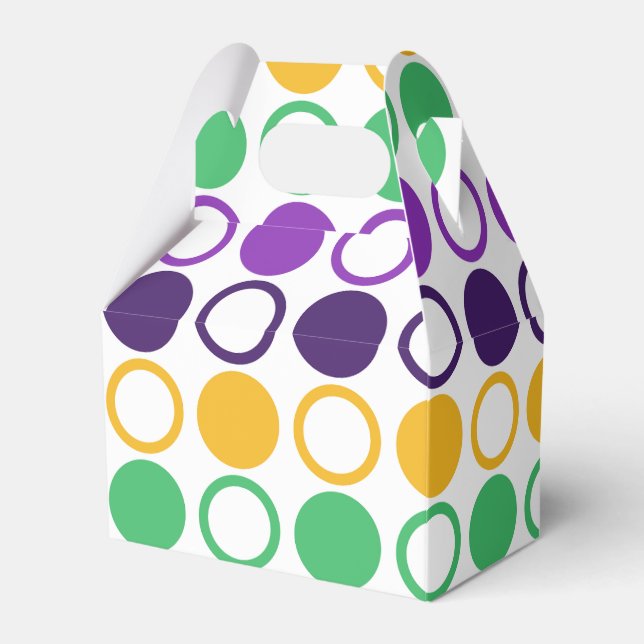 Mod Mardi Gras Dots Geschenkschachtel (Vorderseite)