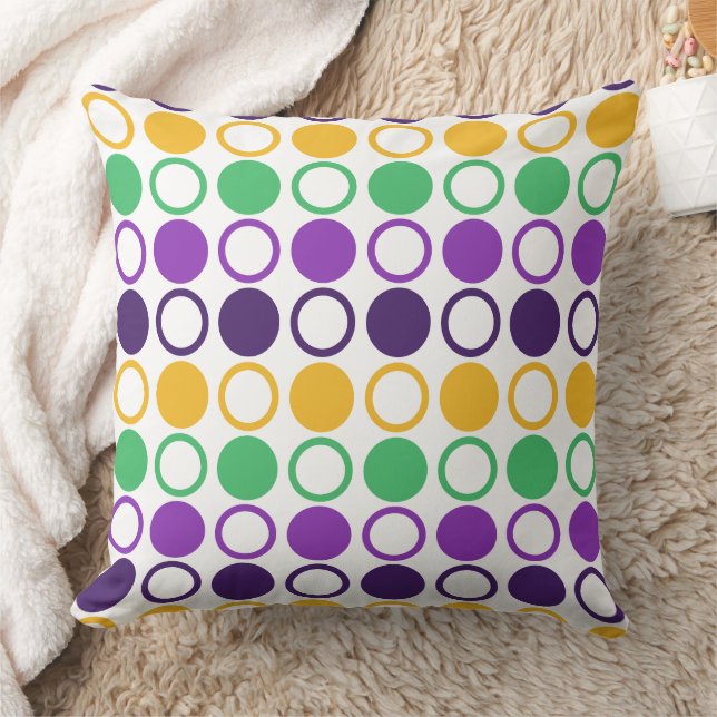 Mod Mardi Gras Dots Kissen (Decke)