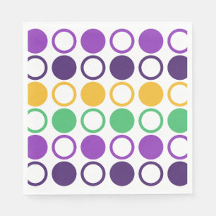 Mod Mardi Gras Dots Serviette