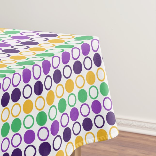 Mod Mardi Gras Dots Tischdecke (Beispiel)