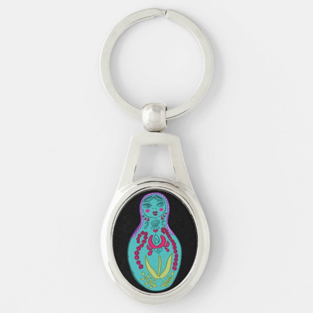 Mod Matryoshka Doll Schlüsselanhänger (Vorderseite)