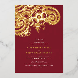 Mod Mehandi Einladung zur Hochzeit