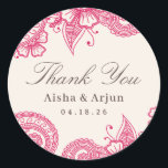 Mod Mehandi Gastgeschenk Hochzeit Stickers<br><div class="desc">Elegantes Henna inspiriert Hochzeitsdesign von Shelby Allison. Klicken Sie auf den Link Mod Mehandi Collection,  um passende Artikel wie Einladungen,  Rsvp-Karten,  Aufkleber und vieles mehr anzuzeigen.</div>