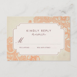 Mod Mehandi Wedding RSVP Karte