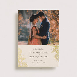 Mod Mehandi Wedding Save the Date Folieneinladung