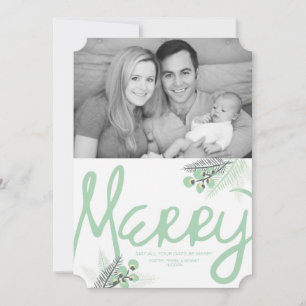 Mod Merry Berries Holiday Foto Card Feiertagskarte