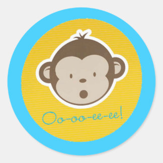 Mod Monkey-Aufkleber Runder Aufkleber