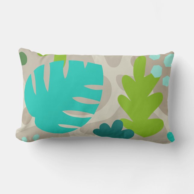 Mod Monstera Abstrakt Leaf Hawaiian Tropical - Coo Kissen Für Draußen (Vorderseite)