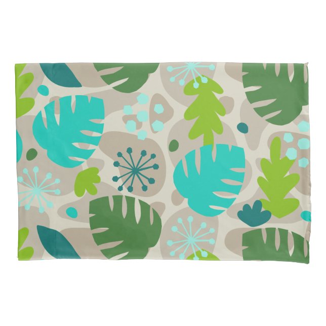 Mod Monstera Leaf Abstrakt Hawaiian Tropical - Coo Kissenbezug (Vorderseite)