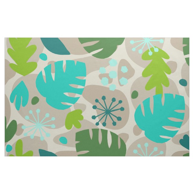 Mod Monstera Leaf Abstrakten Hawaiisch-tropisch-Co Stoff (Fat Quarter (45,7 x 55,9 cm))