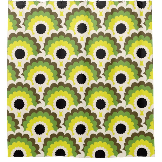 Mod moyen siècle 60s les années 70 rideau de douch (Devant)
