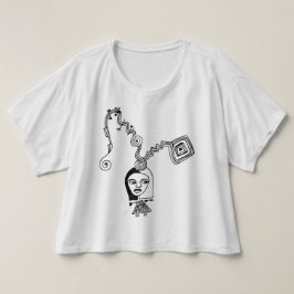 Mod Music Doodle Boxy Crop Top