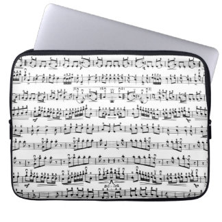 Mod-Musiker-Musiknoten-Muster-Laptop-Hülse Laptopschutzhülle