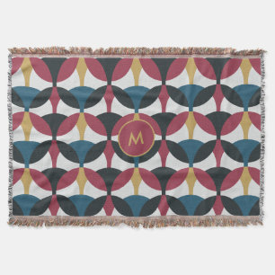 Mod Muster Fleece Blankon mit Monogramm Decke