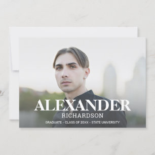 Mod Name Foto Graduation Party Einladung