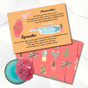Mod Palm Springs Unterkunftskarte Einladung