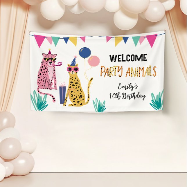 Mod Party Animals Kindergeburtstagsparty Banner (Von Creator hochgeladen)