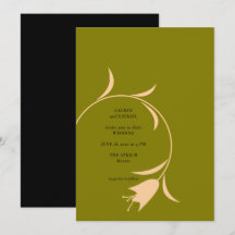 MOD PEACH & OLIVE TULIP Faire-part de mariage