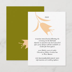 MOD PEACH & OLIVE TULIP WEDD BEGLEITKARTE
