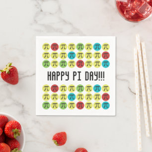 Mod Pi - Happy Pi Day Party Paper Napkins Serviette