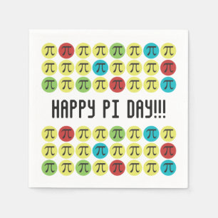 Mod Pi - Happy Pi Day Party Paper Napkins Serviette