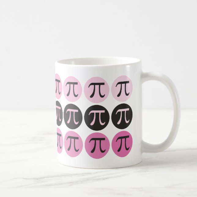 Mod Pi - Rosa Pi-Geschenktasse Kaffeetasse (Rechts)