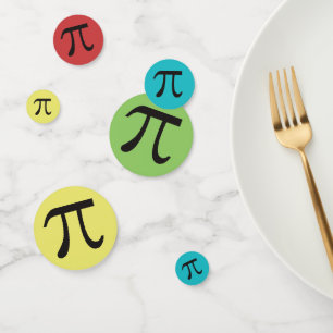 Mod Pi Symbols farbenfrohe Mathe Themed Confetti Konfetti