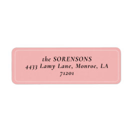 MOD PINK TULIP WEDD Rücksendeadresse Etikett