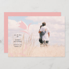 MOD PINK TULIP WEDD SPEICHERN DAS DATUM EINLADUNG