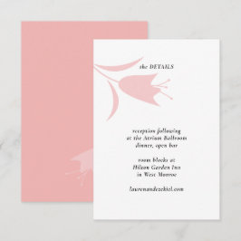 MOD PINK TULIP WEDDING BEGLEITKARTE